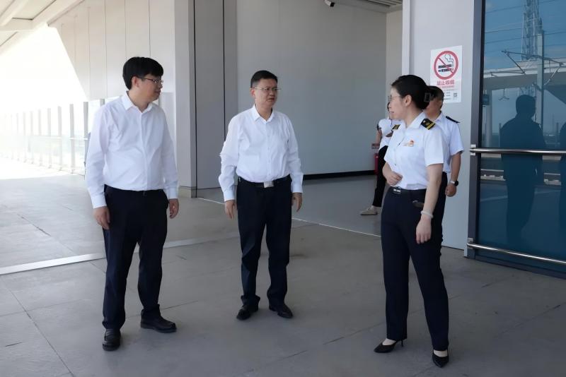 区领导调研沪苏湖高铁练塘站