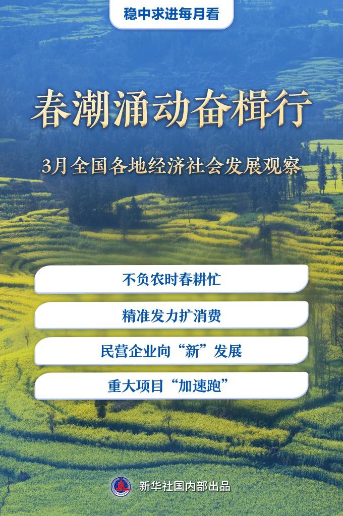 【国务院信息】稳中求进每月看丨春潮涌动奋楫行——3月全国各地经济社会发展观察