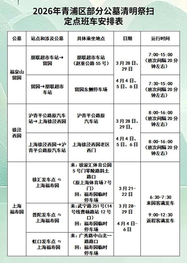 2026清明祭扫“一站式”服务指南,建议收藏备用! 2026清明祭扫“一站式”服务指南,建议收藏备用!