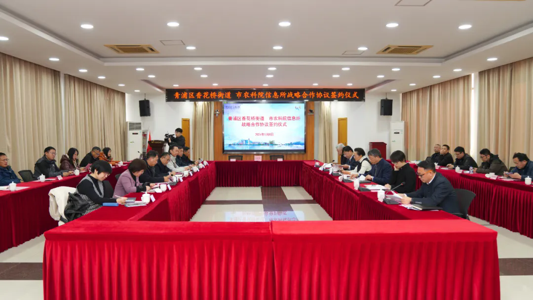 “汇香聚花，桥见未来”，青浦区香花桥街道与市农科院信息所达成深度战略合作