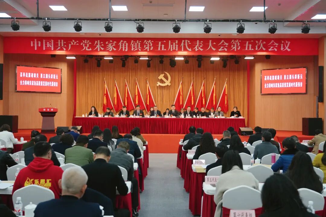高举战旗，勇立潮头！中共朱家角镇第五届代表大会第五次会议胜利召开