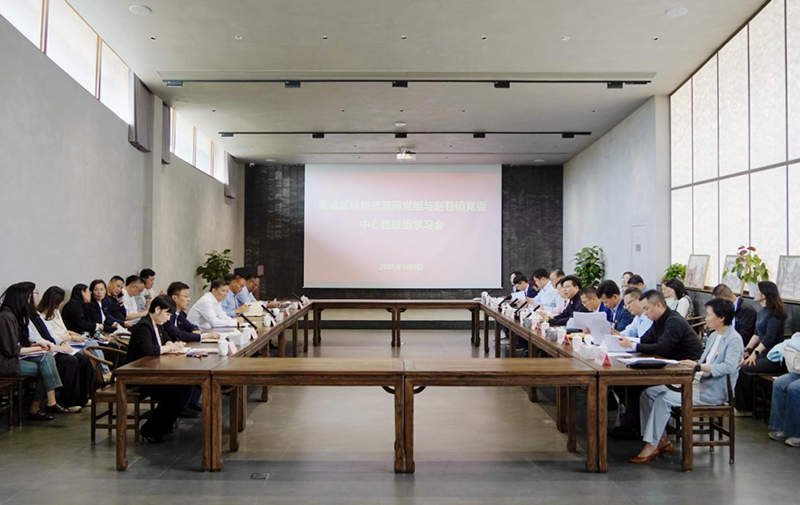 区规划资源局党组和赵巷镇党委开展中心组联组学习