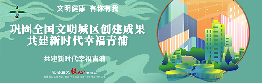 “巩固全国文明城区创建成果，共建新时代幸福青浦”——上善公益广告