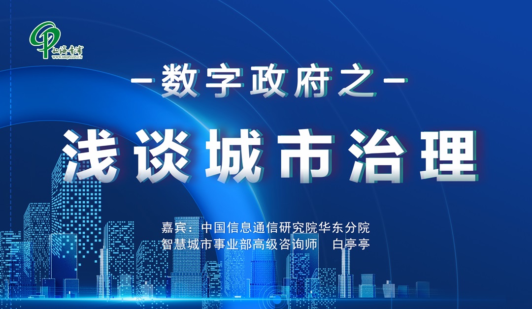 数字政府之浅谈城市治理