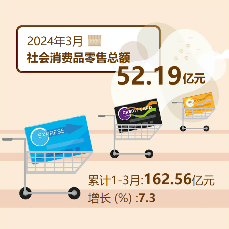 2024年3月社会消费品零售总额