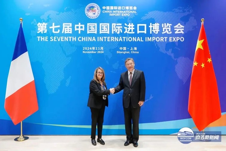 商务部部长王文涛会见法国外交部外贸部长级代表普里马