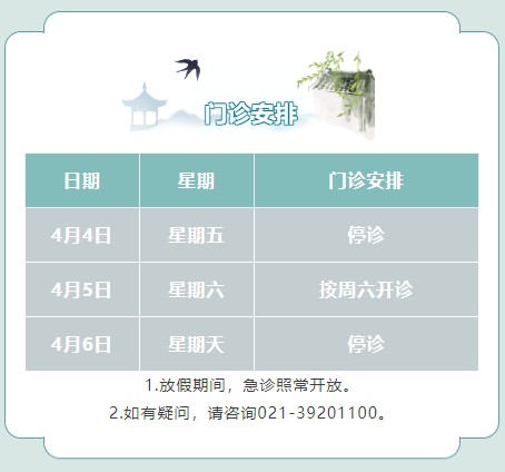 2025年青浦各医院清明节门急诊时间安排