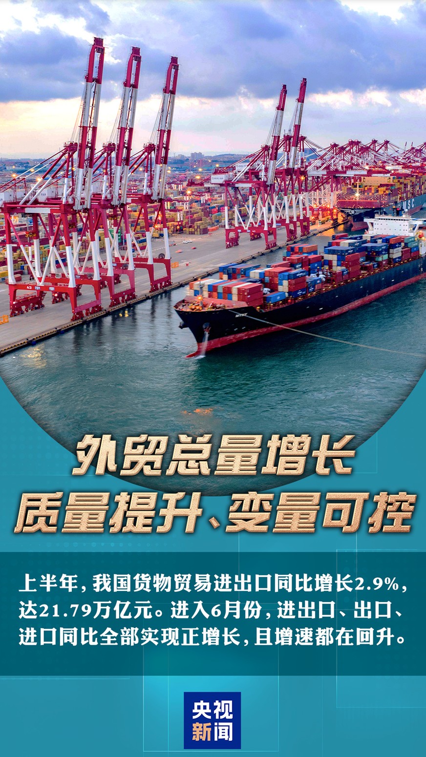 【国务院信息】中国经济半年报丨重磅数据接连发布 多维度带你看中国发展“节节高”