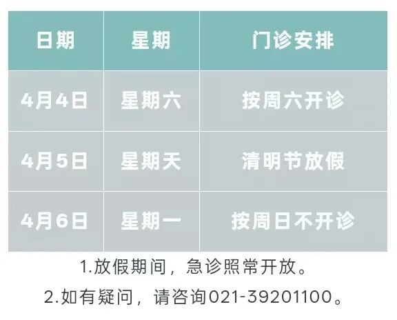 2026年青浦区各医院清明节门急诊时间安排
