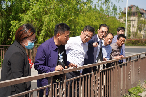 镇党委书记王玲锦带队开展巡河工作,现场督导抓落实